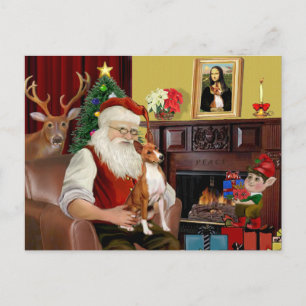 Santas Basenji Helg Vykort