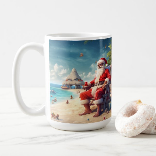 Santas Beach Getaway Kaffemugg (Med munk)