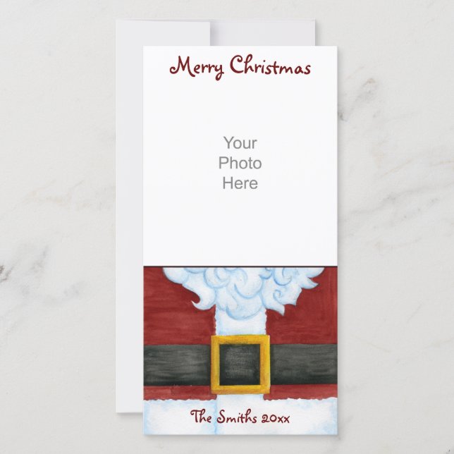 Santa's Belly Photo Card Julkort (Framsida)