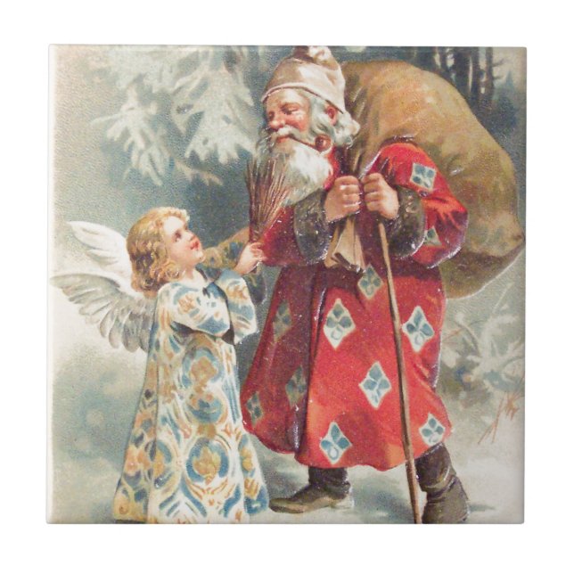 Santa's Best jul Önskemål Kakelplatta (Framsidan)