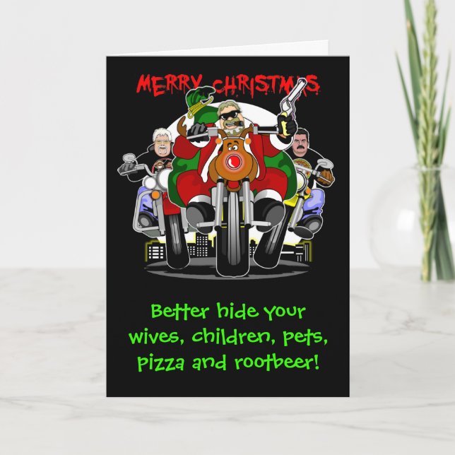 Santas bikerhjälpredor helgkort (Framsida)