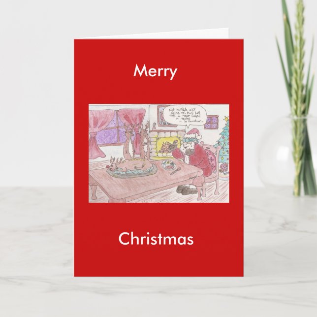 Santas blind smaktest helgkort (Framsida)