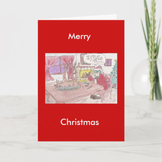 Santas blind smaktest helgkort