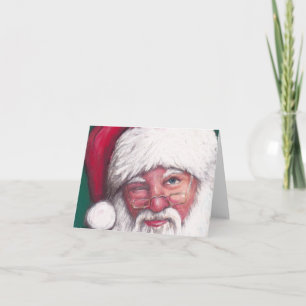 Santas blinkningkonst noterar kortet helgkort