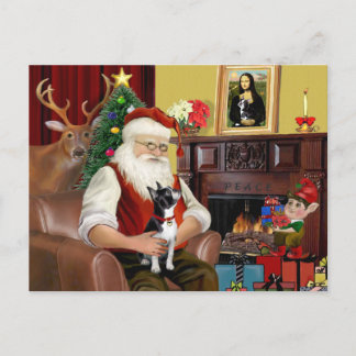 Santa's Boston Terrier Helg Vykort