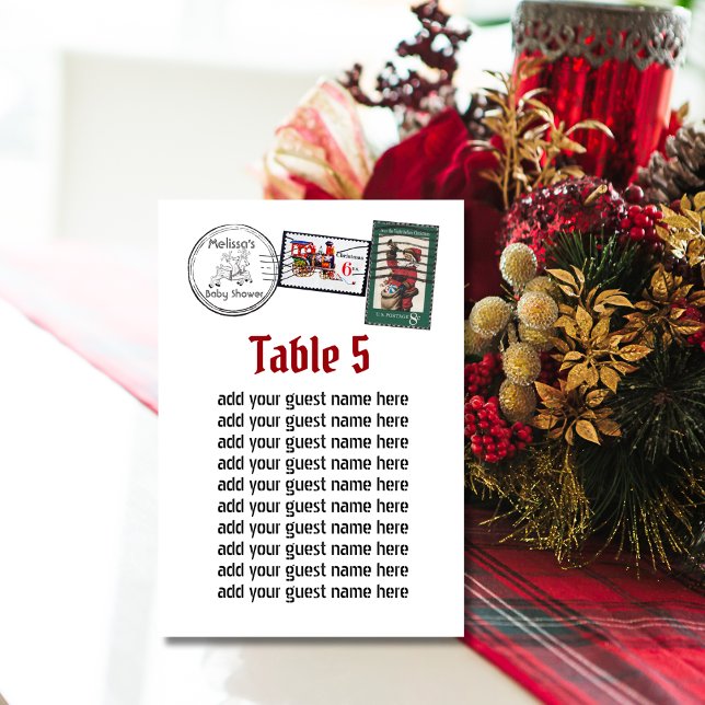 Santa's Brev North Pole Naughty eller Nice Seatter Bordsnummer (Skapare uppladdad)