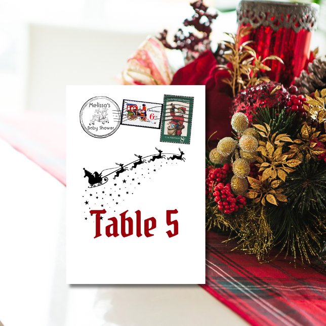 Santa's Brev North Pole Naughty eller Nice Seatter Bordsnummer (Skapare uppladdad)