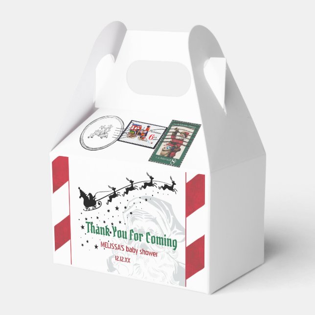 Santa's Brev Postmarked Naughty eller Nice Presentaskar (Framsidan Sidan)