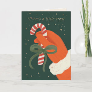 Santa's Candy cane Little Treat Money Holder Kort