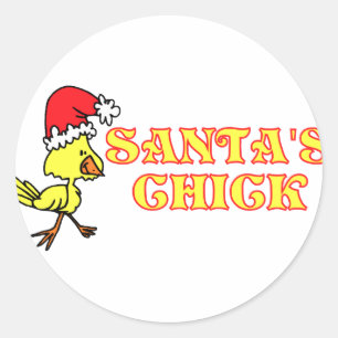 Santas Chick Runt Klistermärke