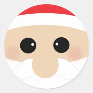 Santa's Closeup Funny Runt Klistermärke