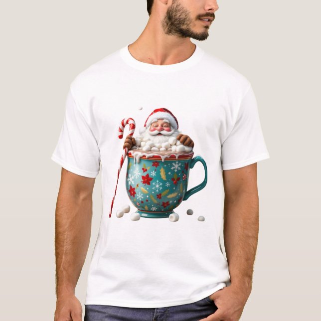Santa's Cocoa Break T Shirt (Framsida)