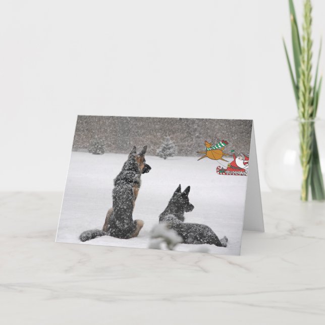 Santa's Coming Helgdag Card Helgkort (Framsida)