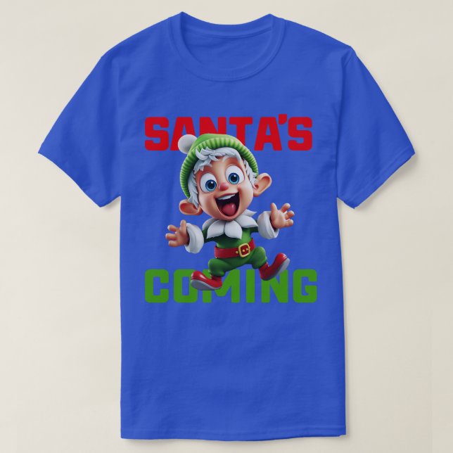 Santas Coming T Shirt (Design framsida)
