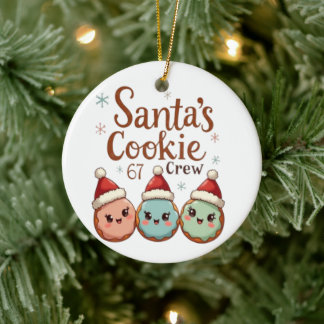 Santa's Cookie 67 Crew Julgransprydnad Keramik