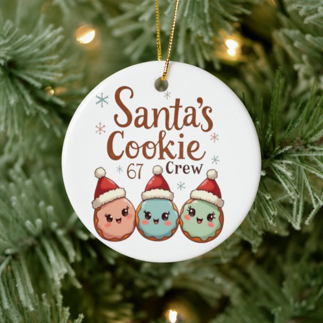 Santa's Cookie 67 Crew Julgransprydnad Keramik (Träd)