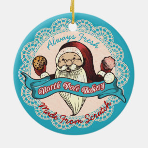 Santas cookie bakeri kulinary jul prydnadsföremål julgransprydnad keramik