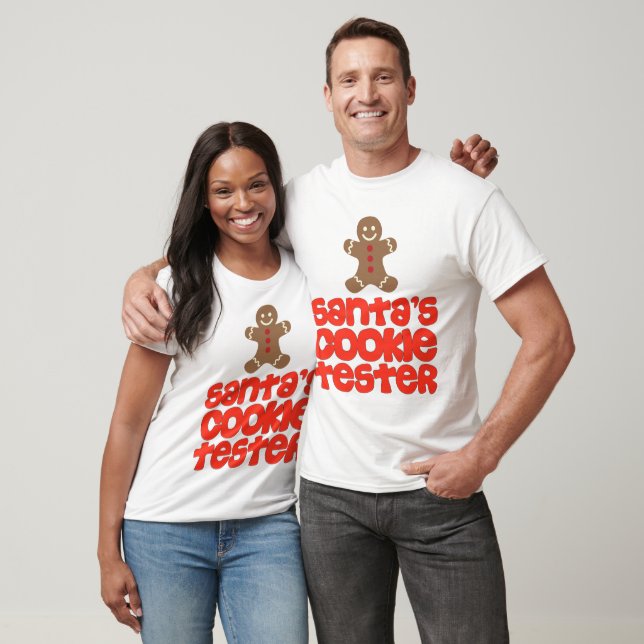 Santa's Cookie Tester-julsötare T-shirt (Unisex)