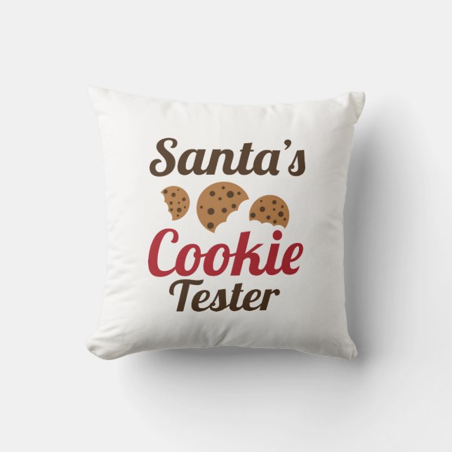 Santa's Cookie Tester Kudde (Framsida)