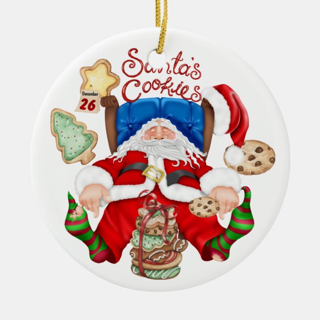 Santa's Cookies - SRF Julgransprydnad Keramik (Framsidan)