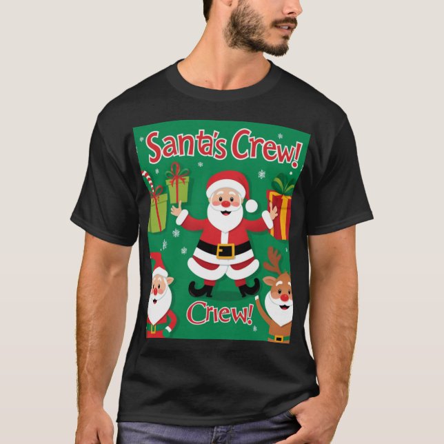 Santa's Crew! T Shirt (Framsida)
