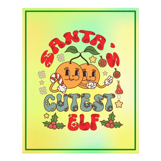 Santa's Cutest Elf Sublimation-80881 Fototryck (Framsidan)