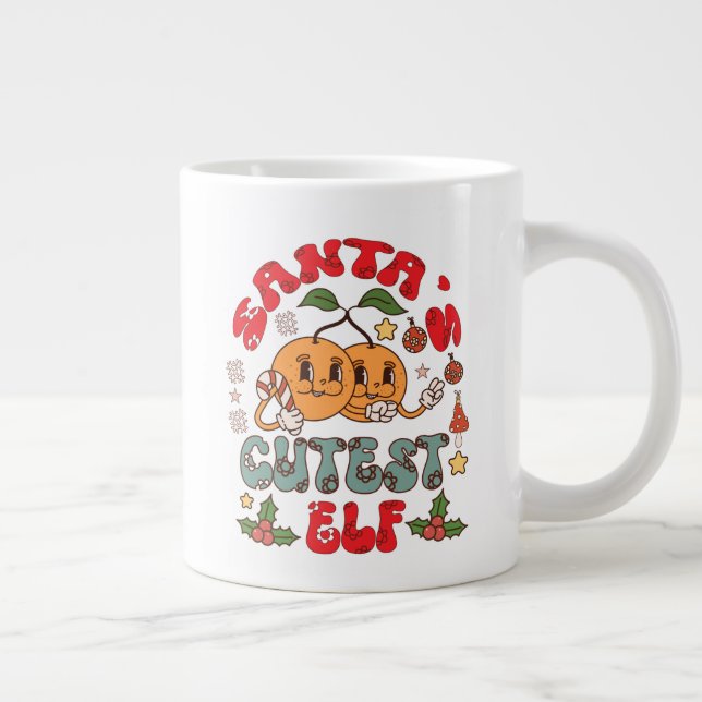 Santa's Cutest Elf Sublimation-80881 Jumbo Mugg (Höger)