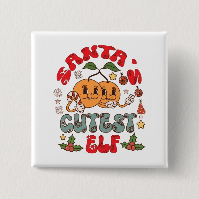 Santa's Cutest Elf Sublimation-80881 Knapp (Framsida)