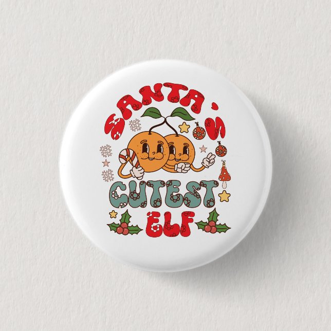 Santa's Cutest Elf Sublimation-80881 Knapp (Framsida)