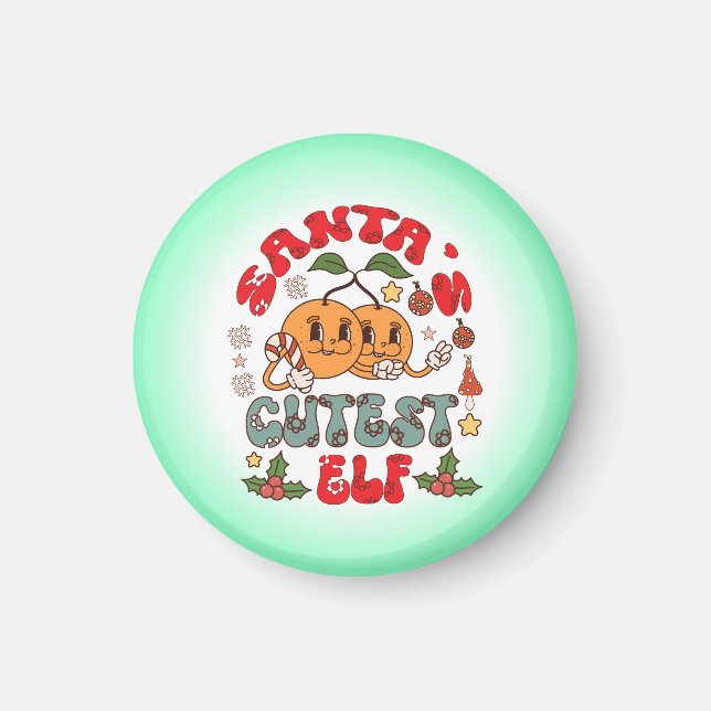 Santa's Cutest Elf Sublimation-80881 Magnet (Framsidan)