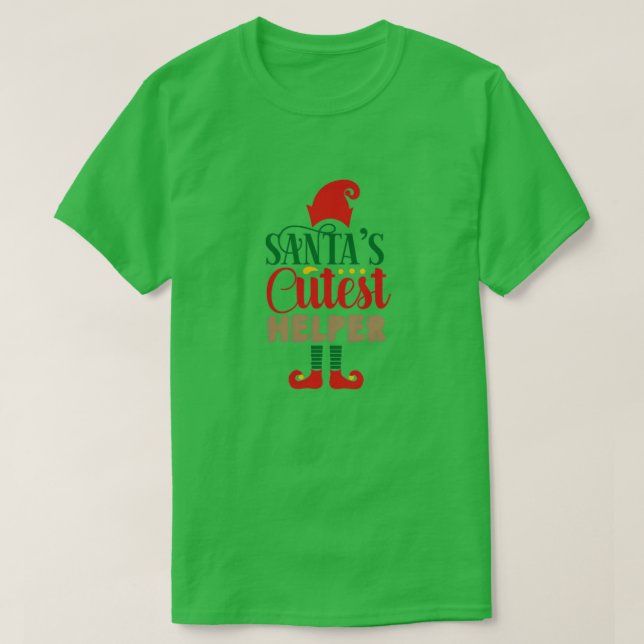 Santas cutest helper01 t shirt (Design framsida)