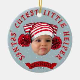 Santas Cutest Little Helper Julgransprydnad Keramik