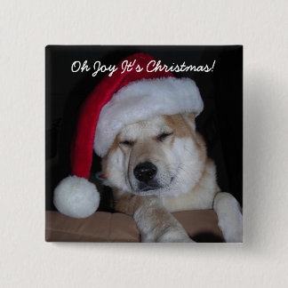 Santas den Shiba-Inu hjälpredan knäppas lite Knapp