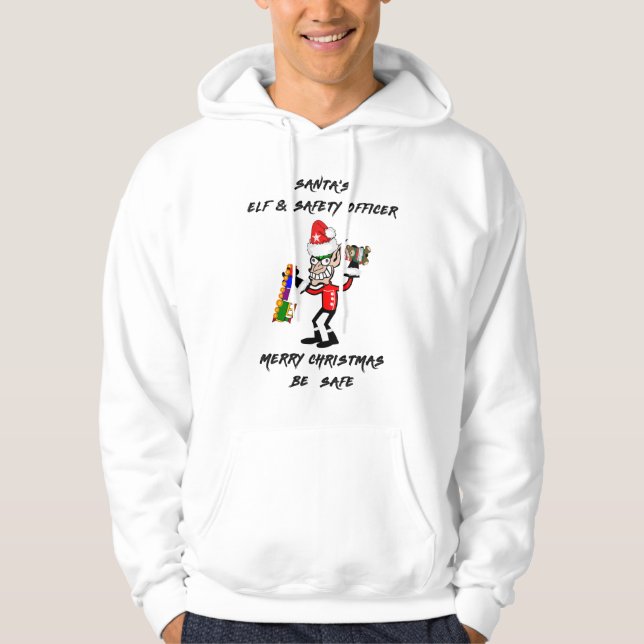 Santa's Elf and Safety Officer | GOD JUL Hoodie (Framsida)