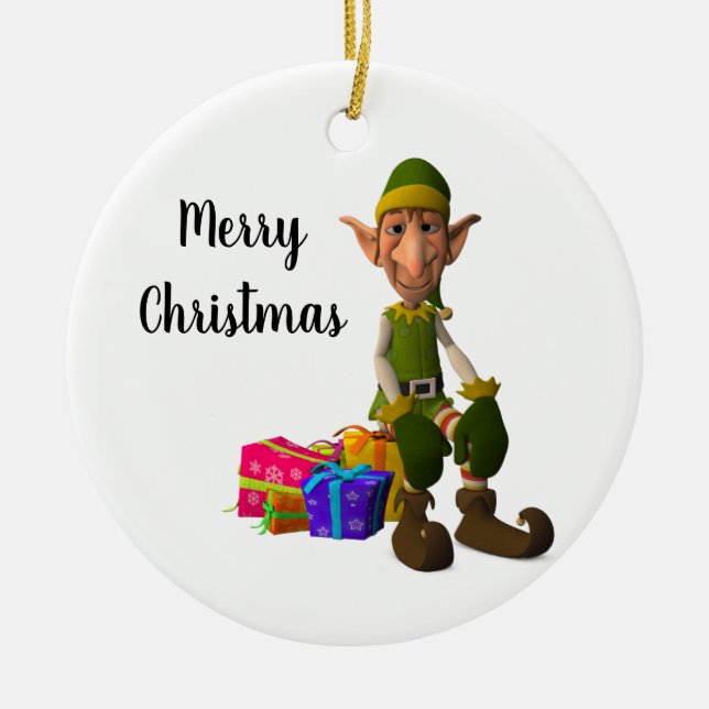Santa's Elf Ornament Round (Framsidan)