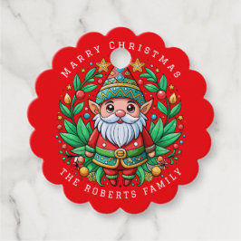 Santa's Enchanted Elf jul Party Gåvor Etiketter