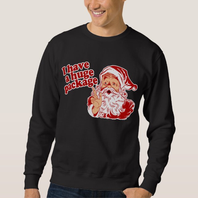 Santas enormt paket lång ärmad tröja (Framsida)