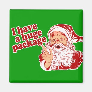 Santas enormt paket magnet