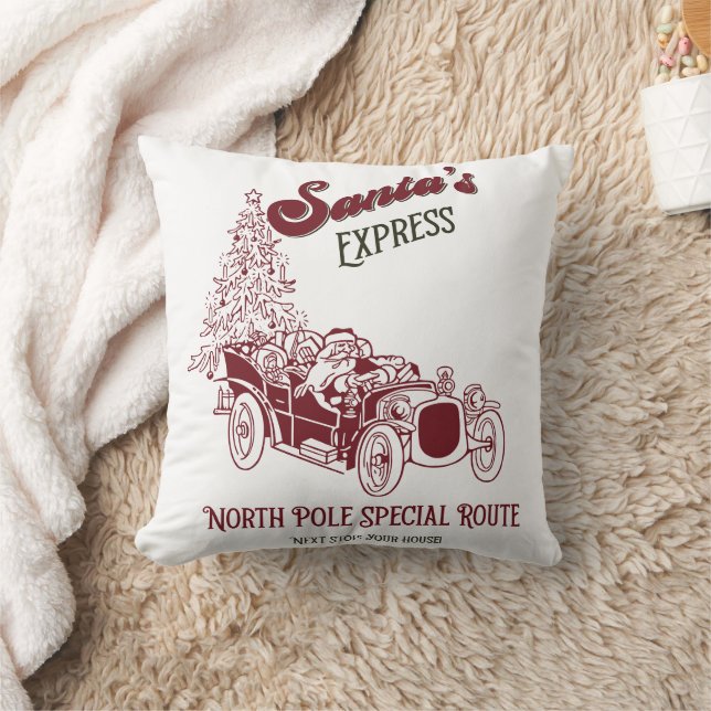 Santa's Express Vintage jul Kudde (Filt)