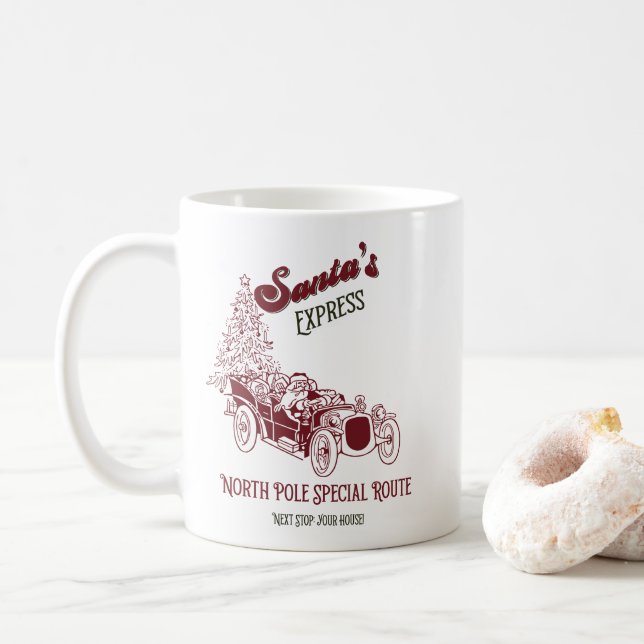 Santa's Express Vitange Christmas Kaffemugg (Med munk)
