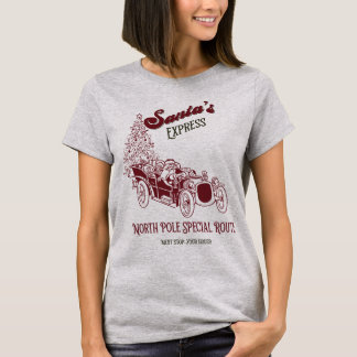 Santa's Express Vitange jul T Shirt