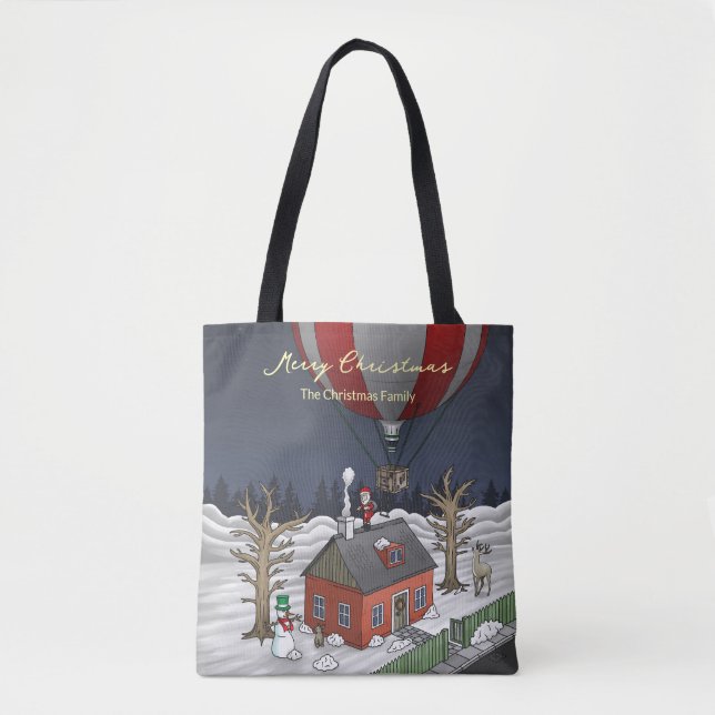 Santa's Fantastic Hot Air Balloon Tygkasse (Framsida)
