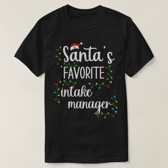 Santa's Fav Intake Manager Funny Jul Tee for (Design framsida)
