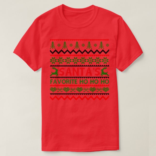 Santas favorho ho ho t shirt (Design framsida)