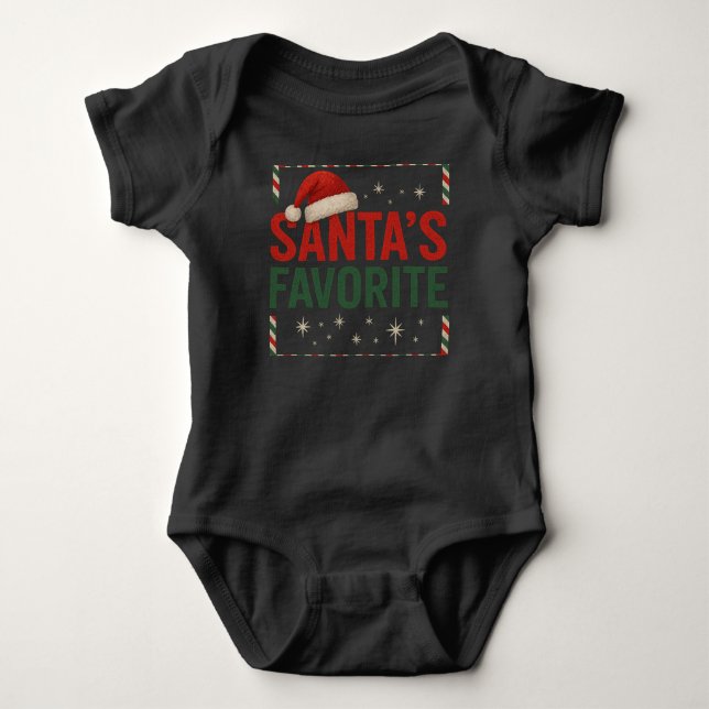 Santa's favorit Baby Bodywear & one Delar T Shirt (Framsida)
