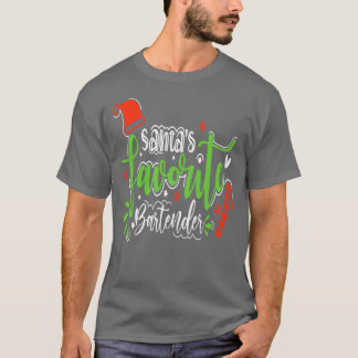 Santas favorit-bartender-gåva t shirt
