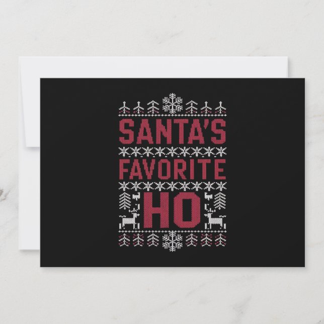 Santas favorit fulaste jultröja julkort (Framsida)