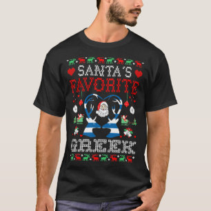 Santas Favorit Grekisk jul Uggig sötare T Shirt