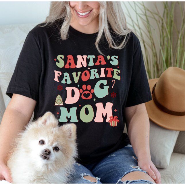 Santa's favorit hund mamma t shirt (Skapare uppladdad)