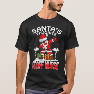 Santa's Favorit Sjuksköterska Jul Matchande Ko T Shirt